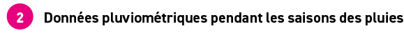 Donn es pluviom triques pendant les saisons des pluie