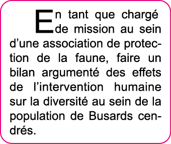 En tant que charg  de mission au sein d une association de protection de la faune, faire un bilan argument  des effet   