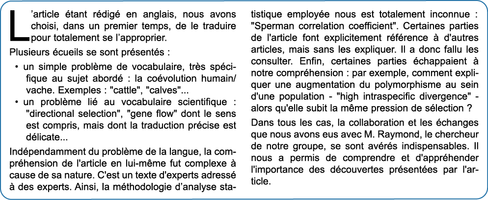 L article  tant r dig  en anglais, nous avons choisi, dans un premier temps, de le traduire pour totalement se l appr   