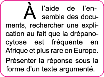   l aide de l ensemble des documents, rechercher une explication au fait que la dr panocytose est fr quente en Afriqu   