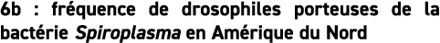6b : fr quence de drosophiles porteuses de la bact rie Spiroplasma en Am rique du Nord