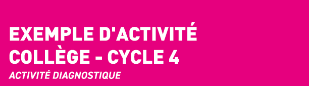  Exemple d'activit  Coll ge - cycle 4 Activit  diagnostique