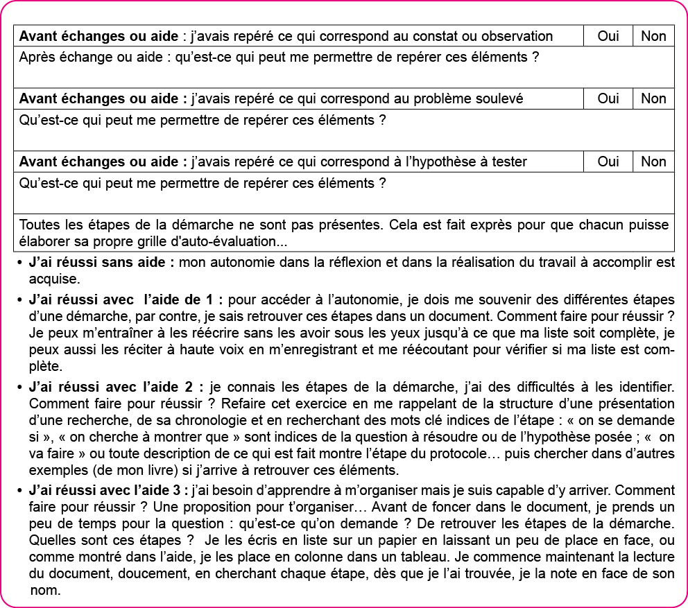    J ai r ussi sans aide : mon autonomie dans la r flexion et dans la r alisation du travail   accomplir est acquise    