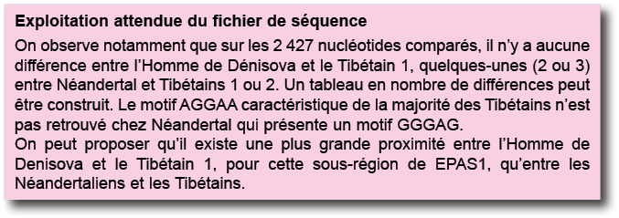 Exploitation attendue du fichier de s quence On observe notamment que sur les 2 427 nucl otides compar s, il n y a au   