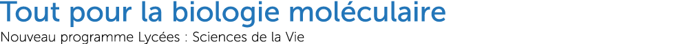 Tout pour la biologie mol culaire Nouveau programme Lyc es : Sciences de la Vie