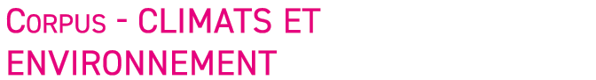 Corpus - Climats et environnement